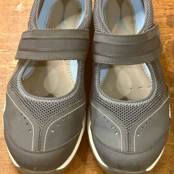 Ryka Charcoal Blue Echo Mary Jane Slip On Walking Sneakers with Strap Shoes - Picture 2 of 10